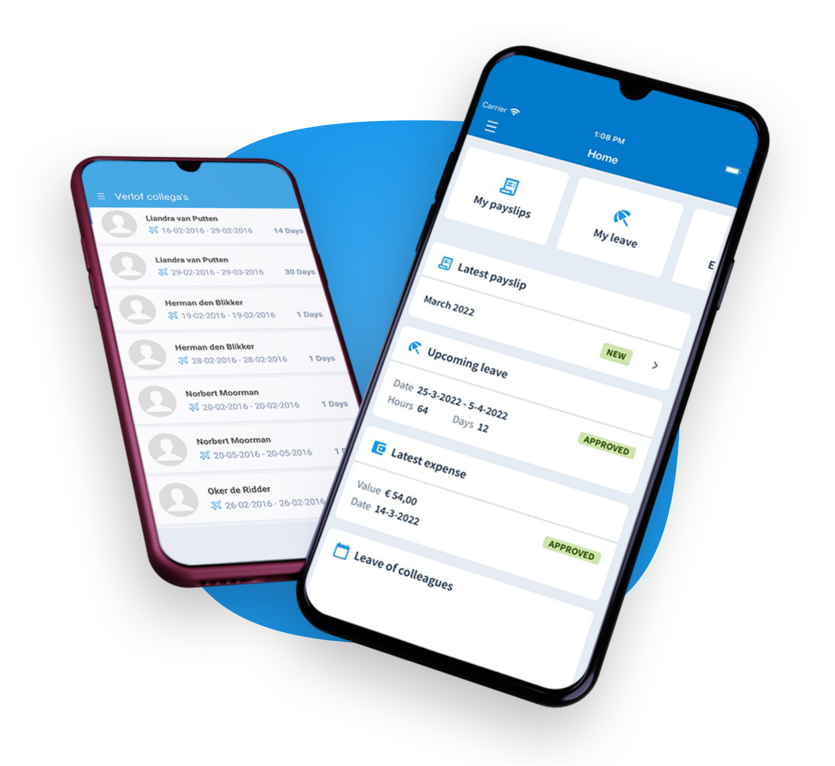 Nmbrs app: loonstrook, verlof en declaraties